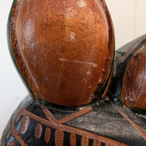 Set of Hand Carved Wooden Andean Motherhood Figurines Folk Art from Ecuador 10" - Picture 14 of 14